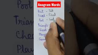Anagram Words In English