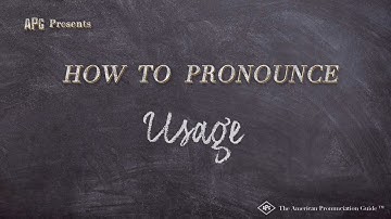 How to Pronounce Usage (Real Life Examples!)