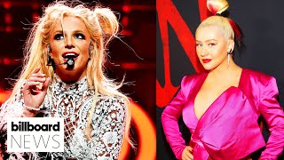 Christina Aguilera Supports Britney Spears During Conservatorship Battle I Billboard News