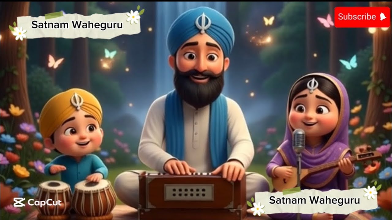 Satnam Waheguru (ਸਤਿਨਾਮ ਵਾਹਿਗੁਰੂ) Peaceful Soft Simran for Kids,Babies & Adults | Calm Gurbani Music