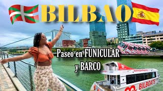 Paseo en BARCO ⛴por la Ría de BILBAO/ FUNICULAR  ¡Así es el País Vasco!