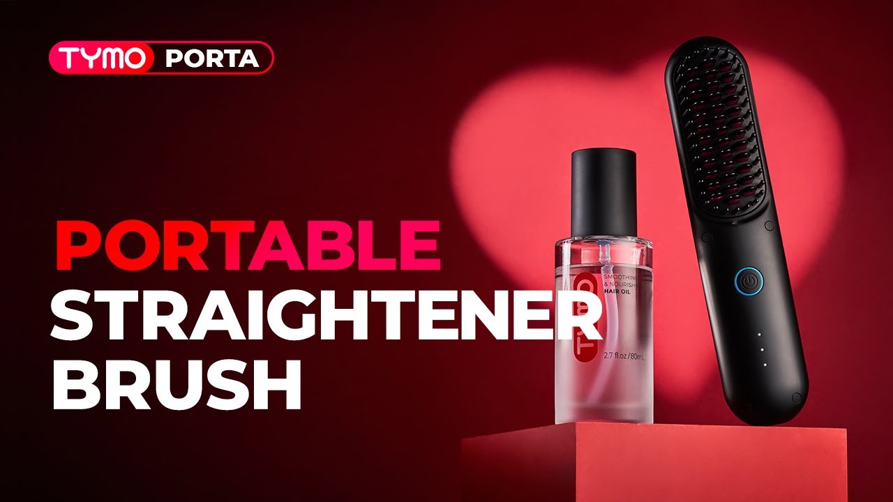 CORDLESS HAIR STRAIGHTENER BRUSH TYMO PORTA YouTube
