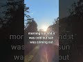 Morning run and it was cold but the sun was coming out