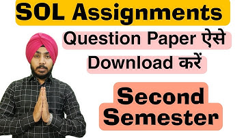 DU-SOL Assignments ऐसे Download  करे Second Semester के 2021 | Jasmeet Classes