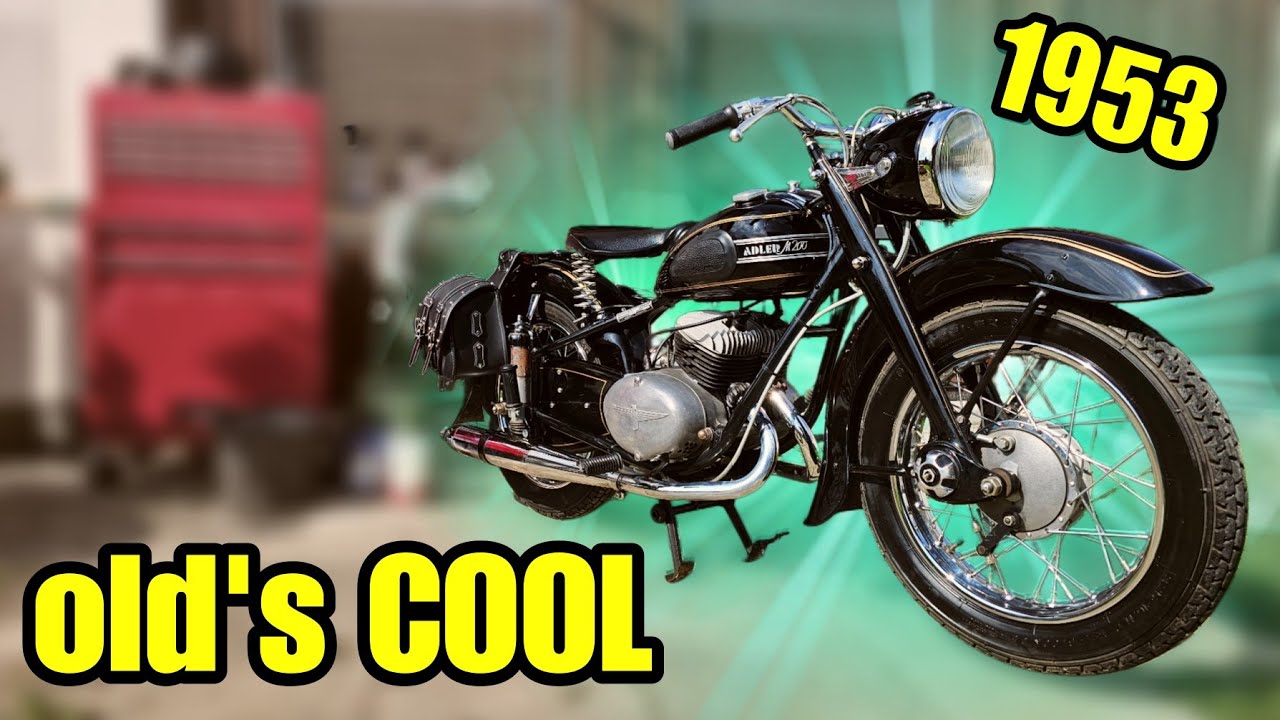 Adler M200 1953 Oldtimer Motorrad. Ölwechsel, Chrom polieren, Lackpflege.