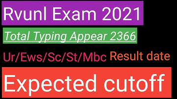 rvunl junior assistant cutoff 2021 || jvvnl junior assistant 2021 || result date || rvunl exam 2021