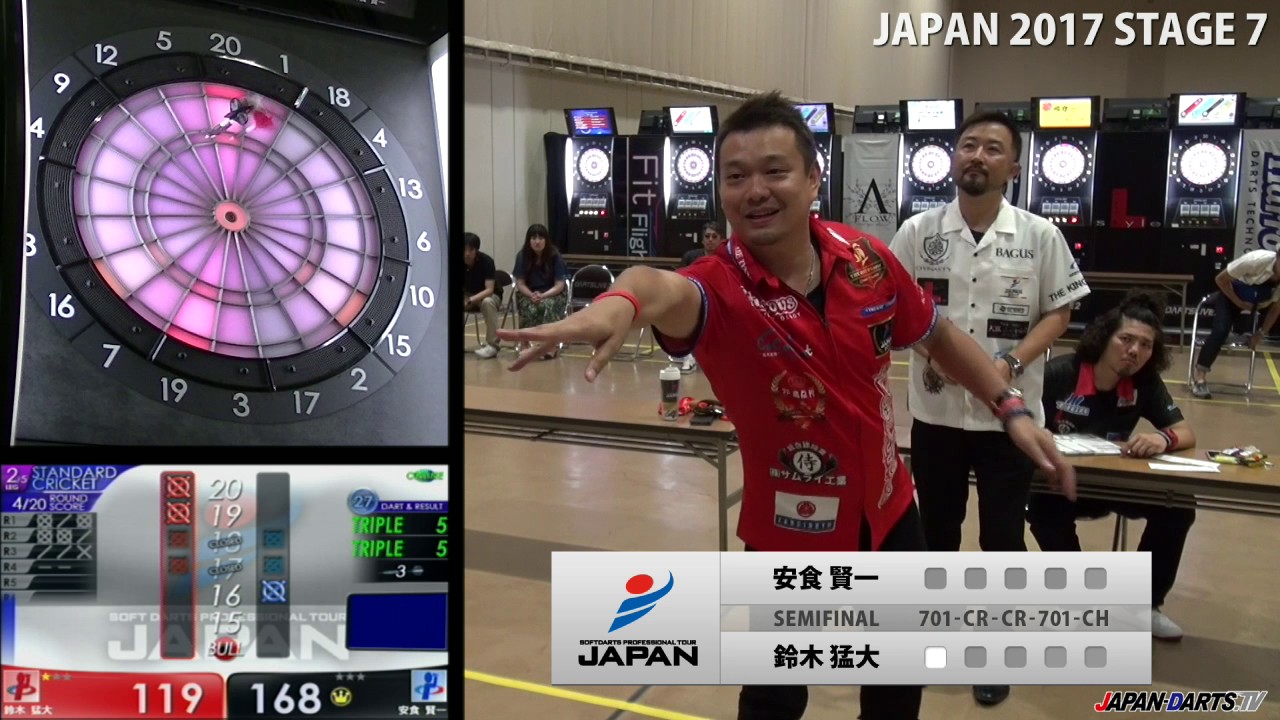 安食 賢一 VS 鈴木 猛大 ‐JAPAN 2017 STAGE7 SEMIFINAL - YouTube