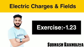 NCERT Solution | Class 12 Physics | Exercise 1.23 | Electric Fields & Charges by Subhash Rakholiya