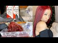 DIY | How To Watercolor Hair Red | Black To Red | Doubleleaf Wig