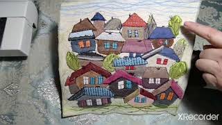 видео: Текстильная картинка ЯРКИЙ ГОРОДОК из совсем крошечных лоскутов картинка: Текстильная картинка ЯРКИЙ ГОРОДОК из совсем крошечных лоскутов