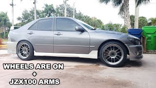 JZX100 Upper Control Arms Install + Wheels Go On!!!