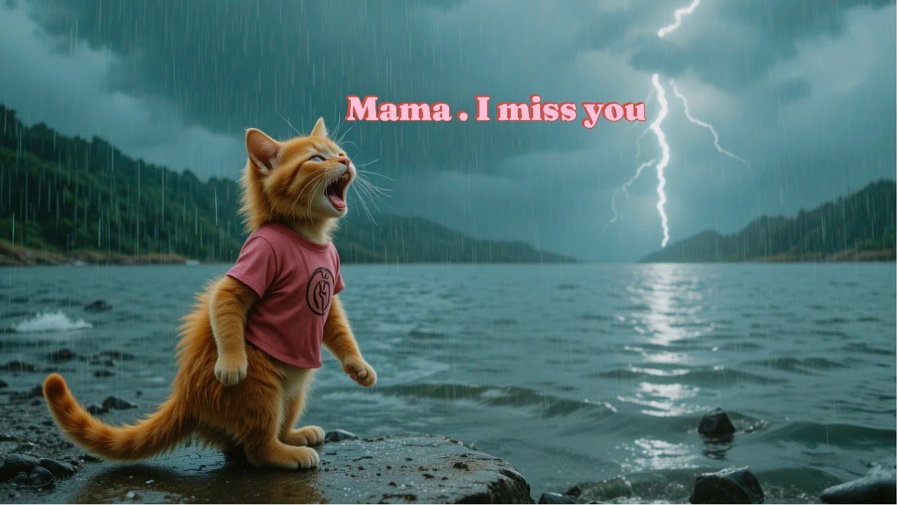 Весна, лето, осень, зима… Котёнок всё ещё ждёт свою маму у реки 🐾😿