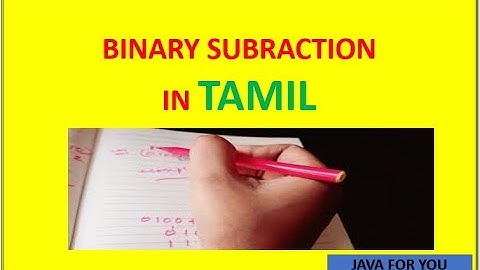 Binary subtraction in tamil|digital electronics in tamil|number system in tamil