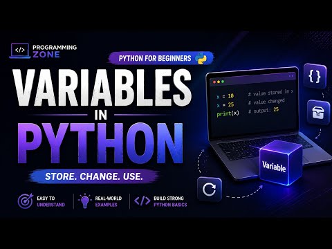 Variables in Python Explained in 5 Minutes! 🐍 | Beginner's First Python Lesson