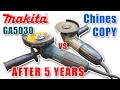 Angle Grinders Makita GA5030 vs Chinese copy, after 2 and 5 years of use