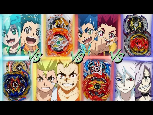 ALL DEFENSE TYPE BEYBLADES Season 1-7 Epic Battle in ANIME STADIUM!