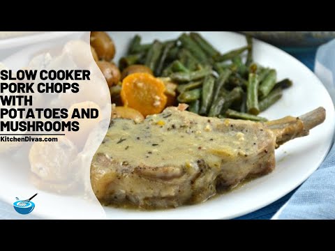 Slow Cooker Pork Chops with Potatoes and Mushrooms