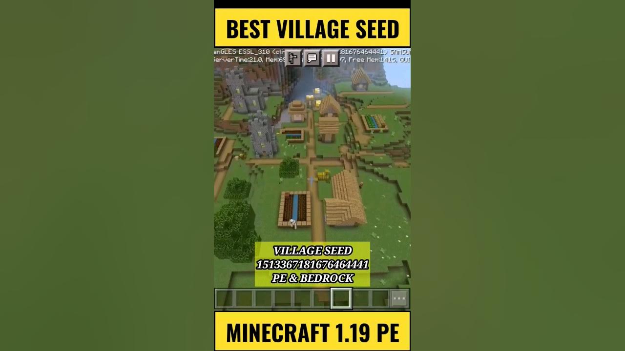 BEST VILLAGE SEED IN MINECRAFT MINECRAFT VILLAGE SEED BEST 1.19