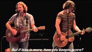 Video voorbeeld van "Eddie VEDDER/ Johnny DEEP @SoCiety  'Live 2010' With Lyrics"