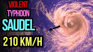 Violent Typhoon Saudel today 23 August 2026| Severe landfall Okinawa Japan | Bagyo | Taiwan typhoon