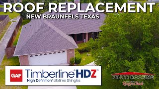 GAF Timberline HDZ Shingle Roof Replacement in New Braunfels Texas