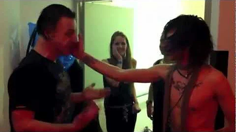 Till Lindemann and Eric Cat" Bckman in Slap Attack...