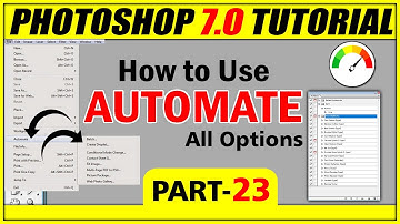 How to Use Automate in Photoshop 7.0 in Hindi/Urdu I Photoshp 7.0 Tutorial for Beginners I Part- 23