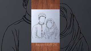 Muslim couples drawing # muslim drawing # arabic # girl drawing #arabic #muslim #allah #shortvideo