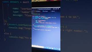 Number guessing game coding in Typescript #governorsindhinitiative #codinggirl  #success #coding