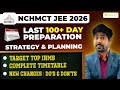 NCHMCT JEE 2026 : 100+Days Preparation & Strategy | Complete Time Table | New Changes | Top IHMs