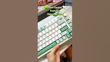 💚GREEN Creamy Keyboard Unboxing ASMR ⌨️✨️ (Yunzii B75 Pro)