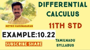 11th Std Maths Example 10.22 Differentiate y= x^(3/4) √ x²+1/(3x+2)⁵