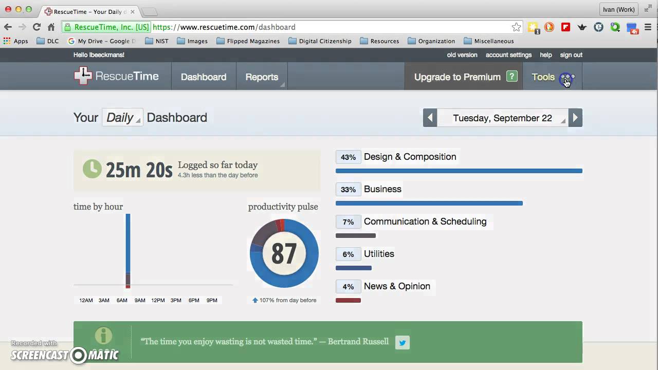 RescueTime - Getting Started - YouTube