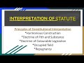 Principles of Interpretation of Statutes- LLB - ai reader