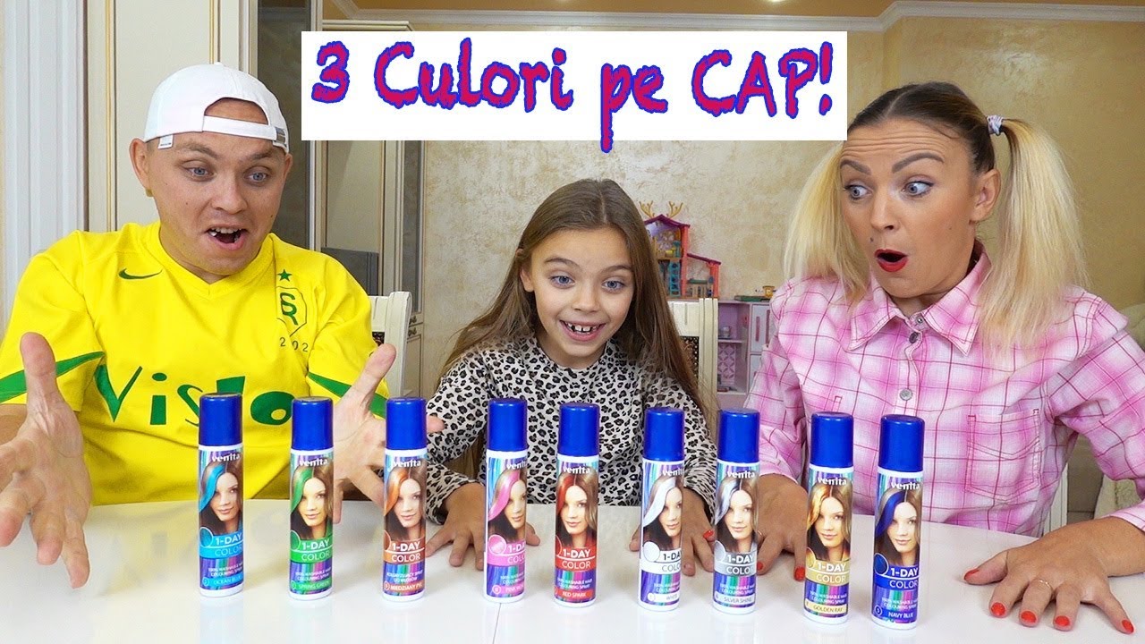 3 CULORI pe CAP Challenge impreuna cu ZINA si GHITA play-doh kitchen