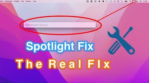 Mac Spotlight Fix. Can