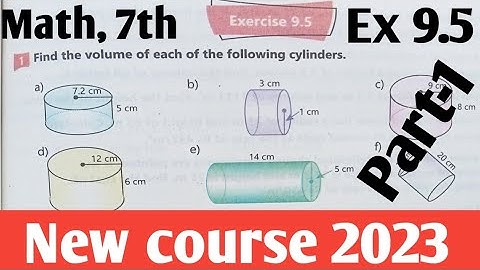 Exercise 9.5 Class 7th Math kpk and PTB new course 2023| unit 9 Surface,Area and volume  Part-1