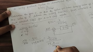 Module-3 L-18 Calculating the Rise Time, Peak Time and Peak Overshoot