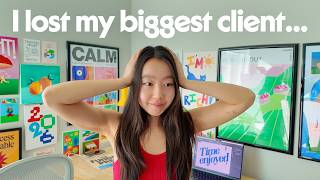 realistic days in my life as a freelance graphic designer in LA (I lost my biggest client...)