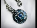 Polymer Clay Tutorial, pendant/necklace - " Ice Realm Amulet "