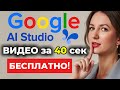 Хотите Veo 3? Смотрите Veo 2: создание видео в нейросети БЕСПЛАТНО за 40 секунд | Google AI Studio