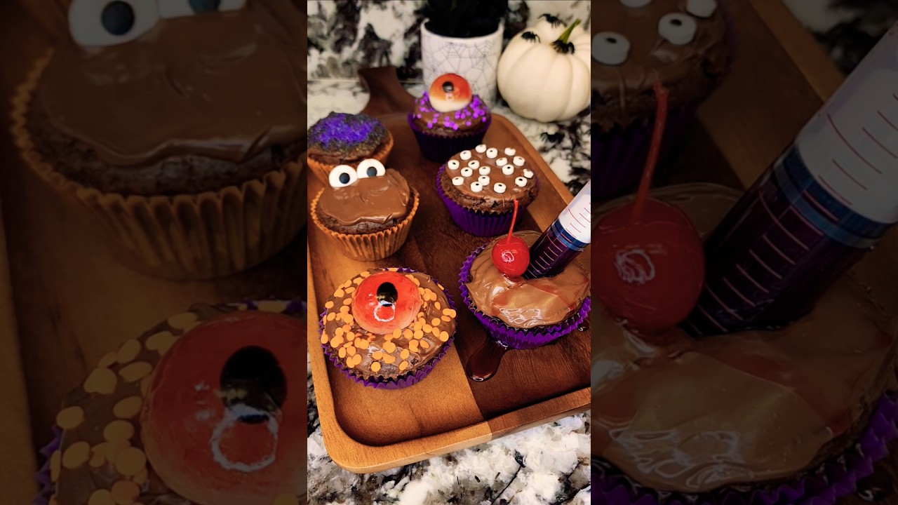 Halloween Chocolate Cupcakes 🧁👻