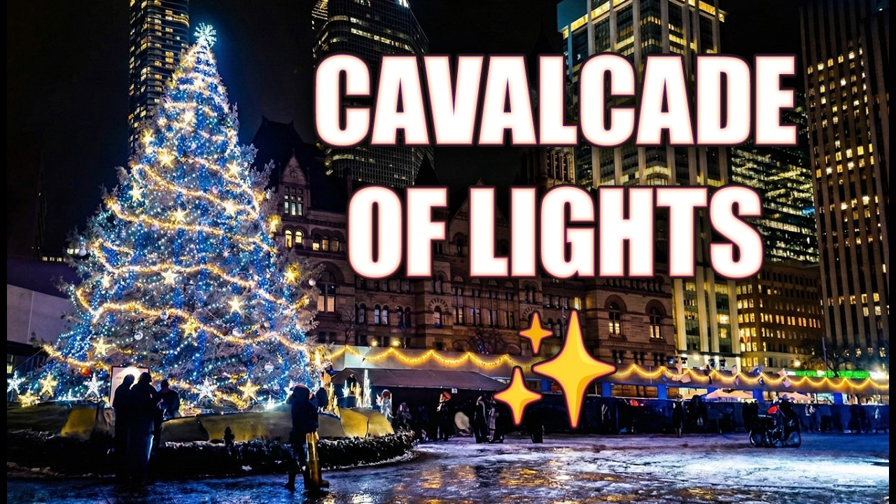 Cavalcade of Lights 2025 ✨ Magical Night at Nathan Phillips Square, Toronto | 4K