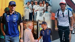Max Verstappen Meets Jose Mourinho & Kimi Antonelli Meets Jude Bellingham In The Paddock Bts