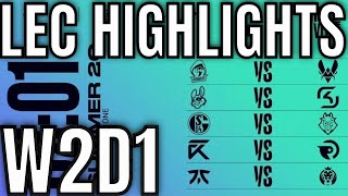 LEC Highlights ALL GAMES Week 2 Day 1 Summer 2020 League of Legends EULEC