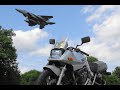 没ネタ発掘 バイク×戦闘機！F-15とGSX1100S KATANAでトップガンごっこ Let's pretend to be TOP GUN ! Fighter jet & Motorcycle