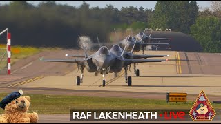LIVE US AIR FORCE FIGHTER TOWN F-15 & F-35 ACTION • 48TH FIGHTER WING RAF LAKENHEATH 08.05.26