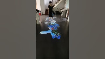 Holographic interactive projection system customized interactive effect of fish and flowers