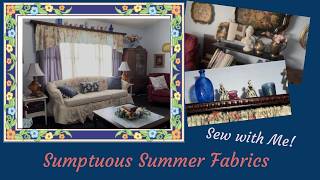 Late Summer Living Room Refresh: Using Sumptuous fabrics to bring the Chateau to the suburbs.