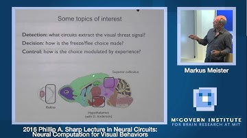Markus Meister, Nueral computations in the retina: from photons to behavior: 2016 Sharp Lecture